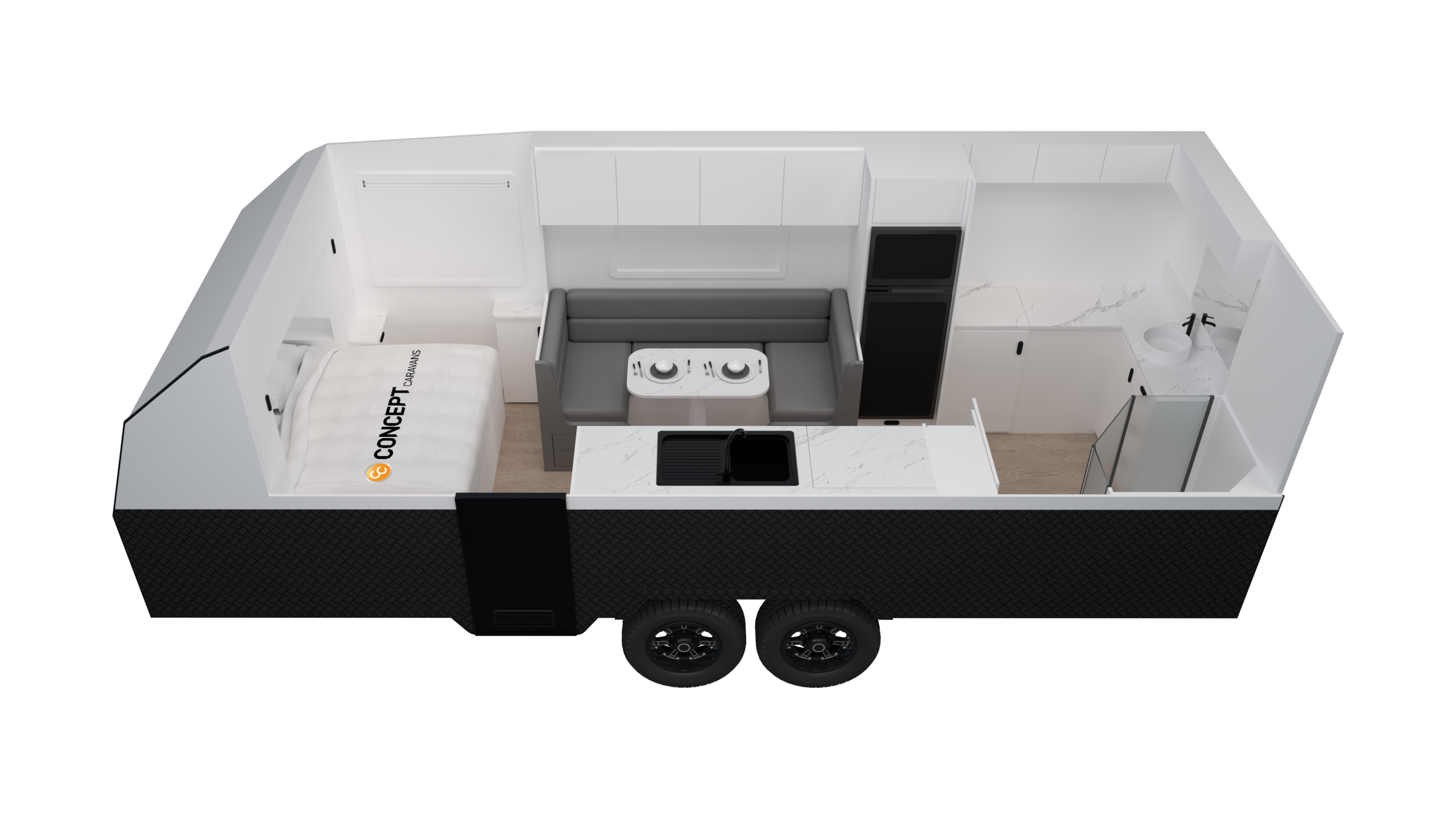 Concept 640 - Concept Caravans - 3D Floorplan